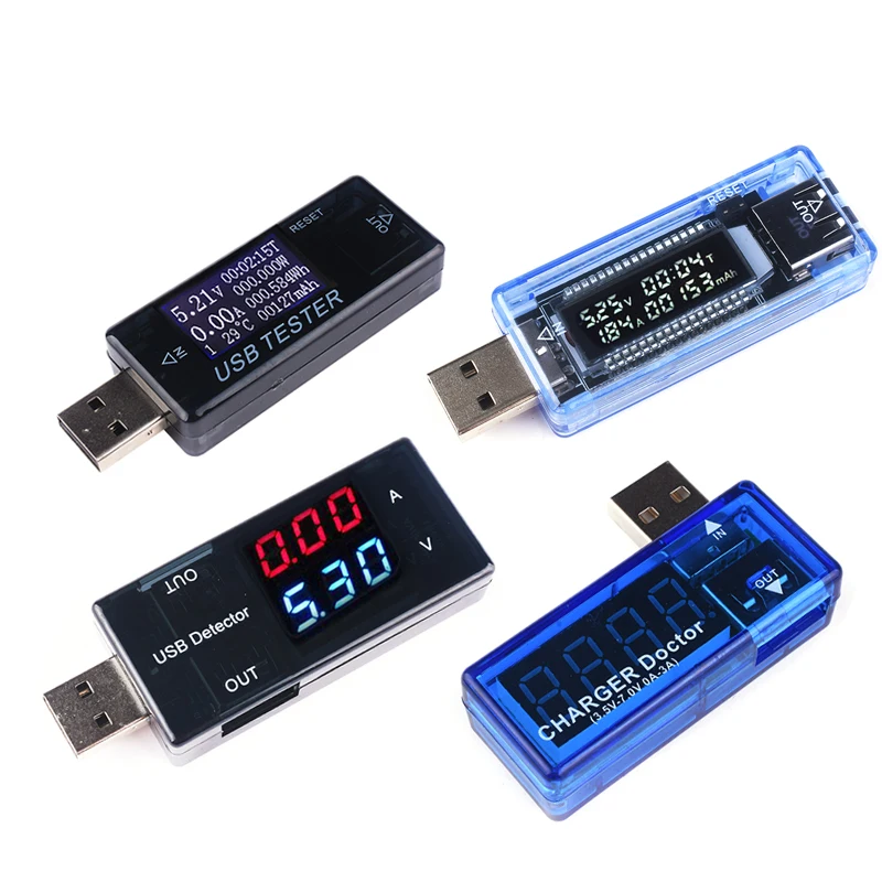 USB Voltmeter Ammeter Current Voltage Tester LCD Digital Display Power Battery Capacity Tester Measurement USB Charge Indicator