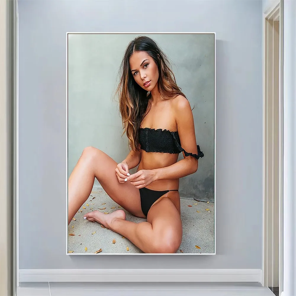 Amanda Summer Sexy Model Pretty Girl Swimsuit Pose Wall Silk Cloth HD Poster Art Home Decoration Gift