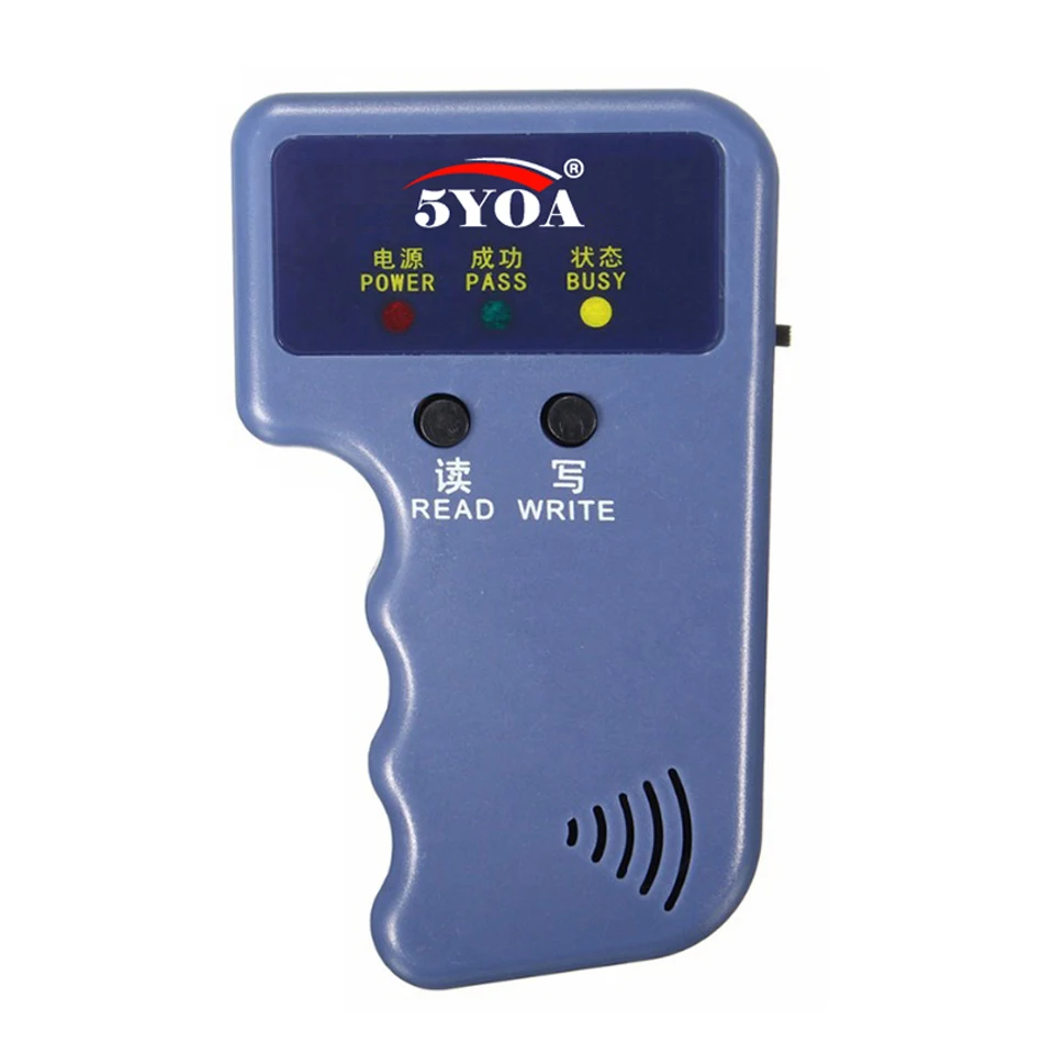 5YOA Repetitive Handheld 125KHz EM4100 5200 RFID ID Card Writer Copier Duplicator Programmer T5577 Rewritable Keyfobs Tag