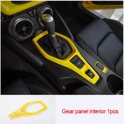 For Chevrolet Camaro Bumblebee 2017-2020 chrome yellow color Gear panel interior 1pc