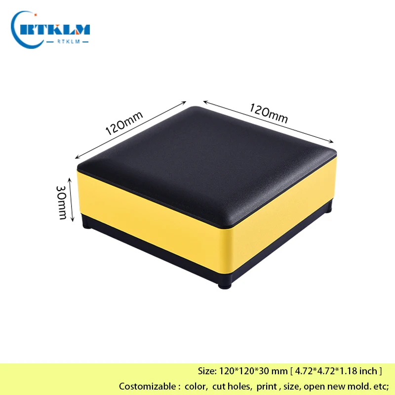 Aluminium Power Supply Enclosure DIY Junction Box Aluminium Electronic Box Wall Mount Instrument Case 120*120*30mm