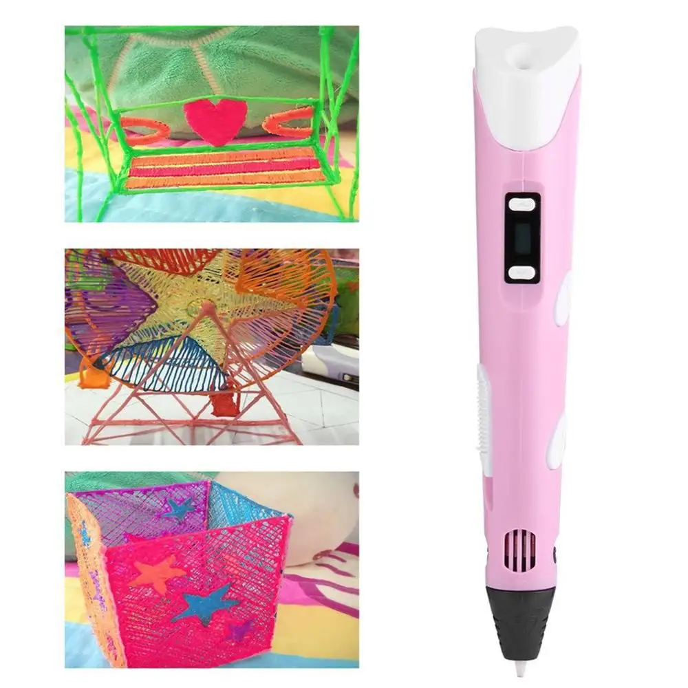 Bolígrafo de impresión 3D DIY para niños, pluma de dibujo con filamento ABS, regalo de cumpleaños, 18 colores