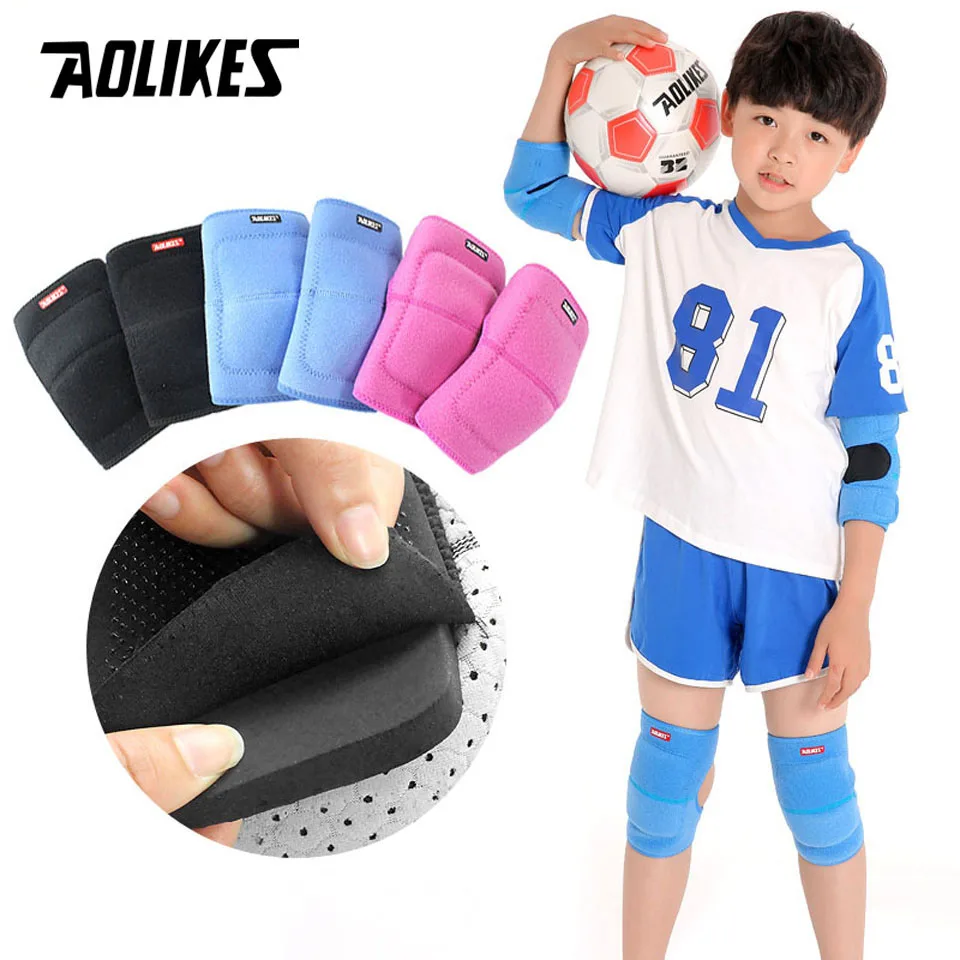 AOLIKES Children Sport Thicken Sponge Knee Pads Dance Ski Football Support Kneepad Gym Fitness Joint Protector Knee Sleeve Kid