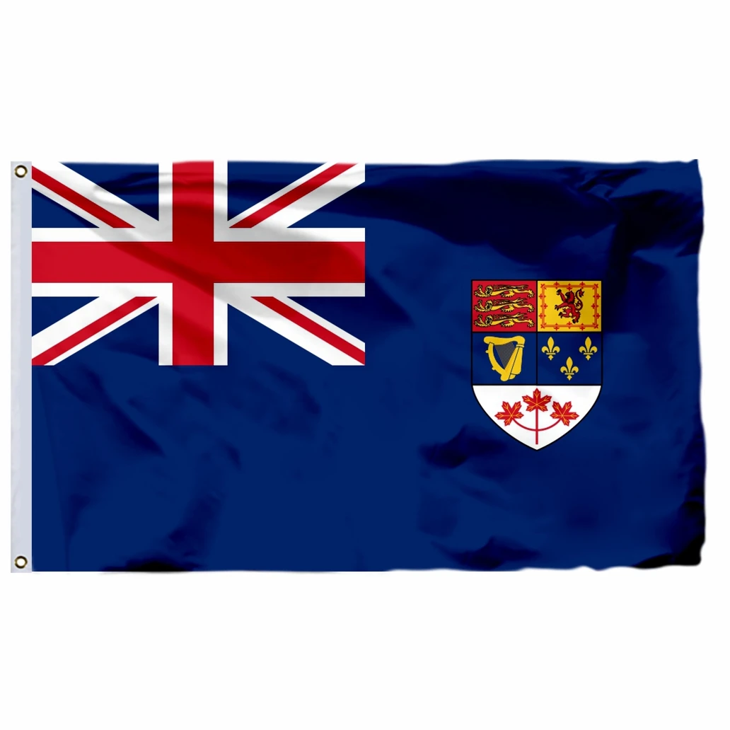 CanadaBlue Ensign (1957-1965) Flag 3X5ft 90X150cm 100D Polyester Newfoundland Blue 60x90cm 21x14cm Anishinabe Banner