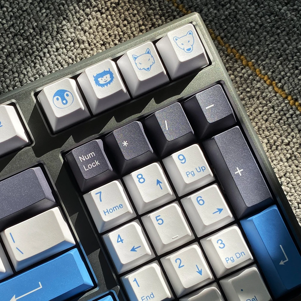 GMK-KEY arctic keycap definir perfil de cereja pbt keycaps para mx switch dz60 gk61sk61 anime tintura sub tampa chave 137 teclas whit 7u barra de espaço