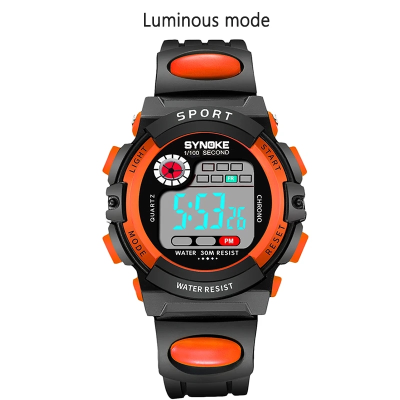 UTHAI CE03-reloj deportivo para niños, pulsera Digital LED, relojes electrónicos, Correa suave, resistente al agua