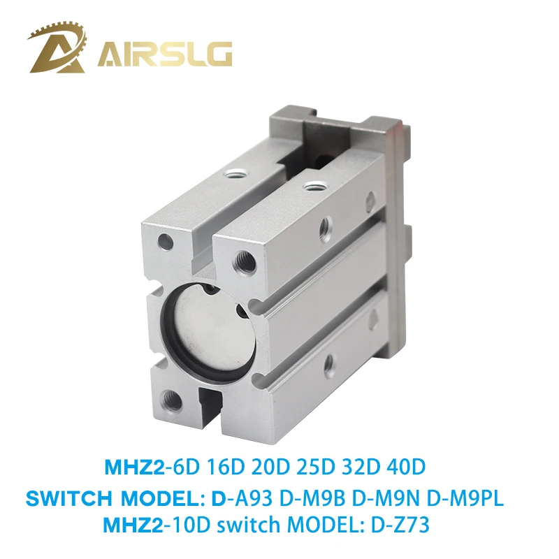 MHZ2 Pneumatischer Parallel-Fingergreifer 2-Backen-Luftklemme MHZ2-10S 16S 20S 25S 32S 40S MHZ2-10C Einfachwirkend Federrückstellung NC NO – Detail 7