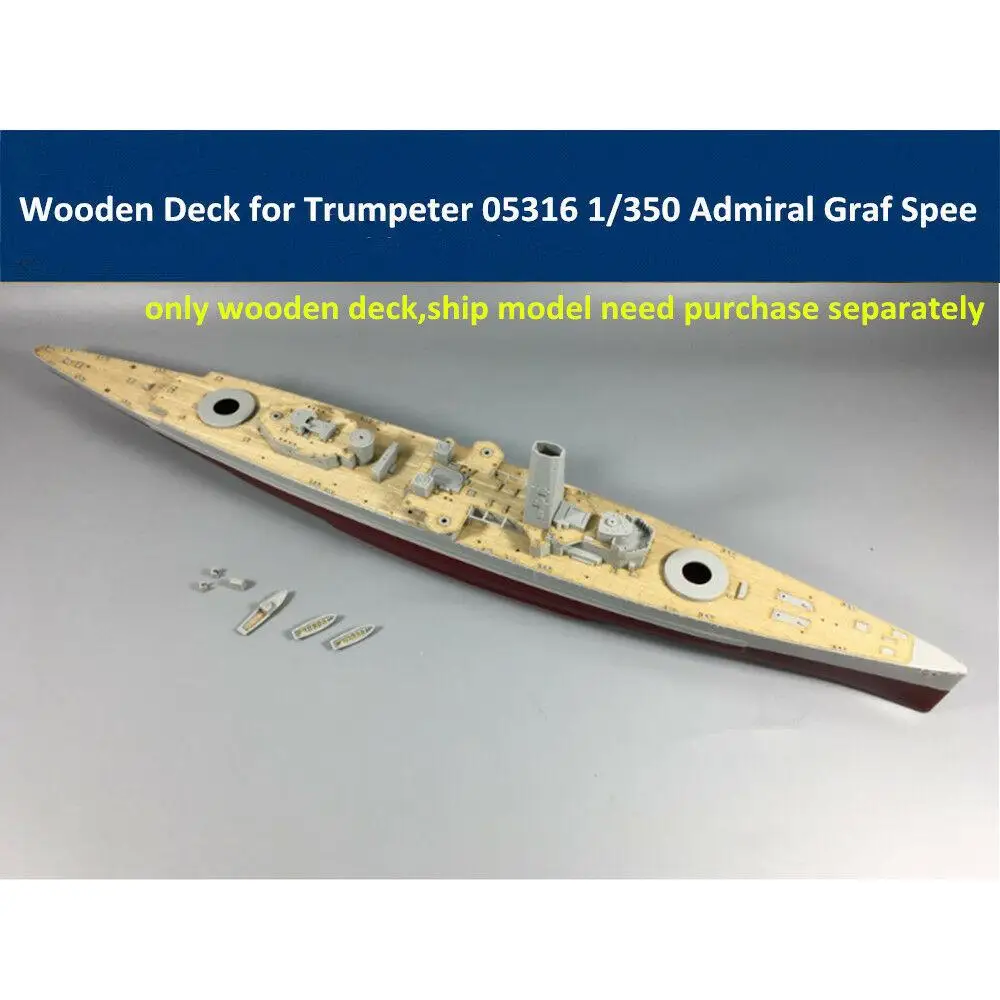 CY CY350021 Wooden Deck for 1/350 Trumpeter 05316 German Admiral Graf Spee Model CY350021