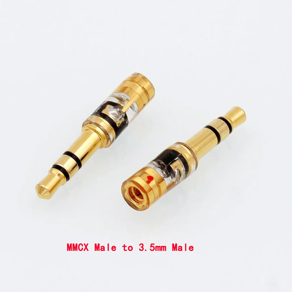 TOP-HiFi pair MMCX/.78mm Female to 3.5mm Male Converter Adapter for Sundara t1 t5p D600 D7100 Z1 Z1R FOCAL ELLEAR Headphones