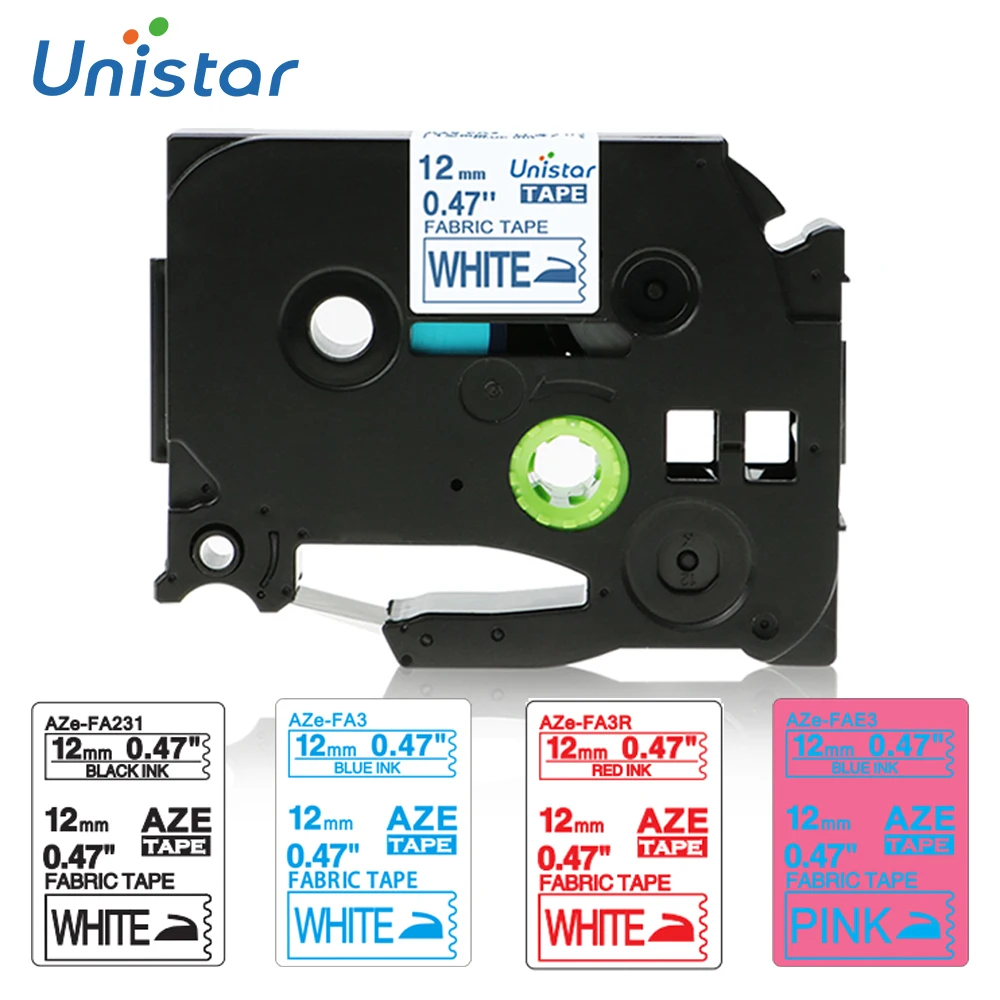 Лента для этикеток, 12 мм, для принтера Brother, темно-синий на белом