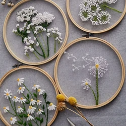 1Set 2023 European Mesh Embroidery DIY Flowers Painting Full Needlework Cross Stitch Kits Embroidery Sewing Kit for Beginners