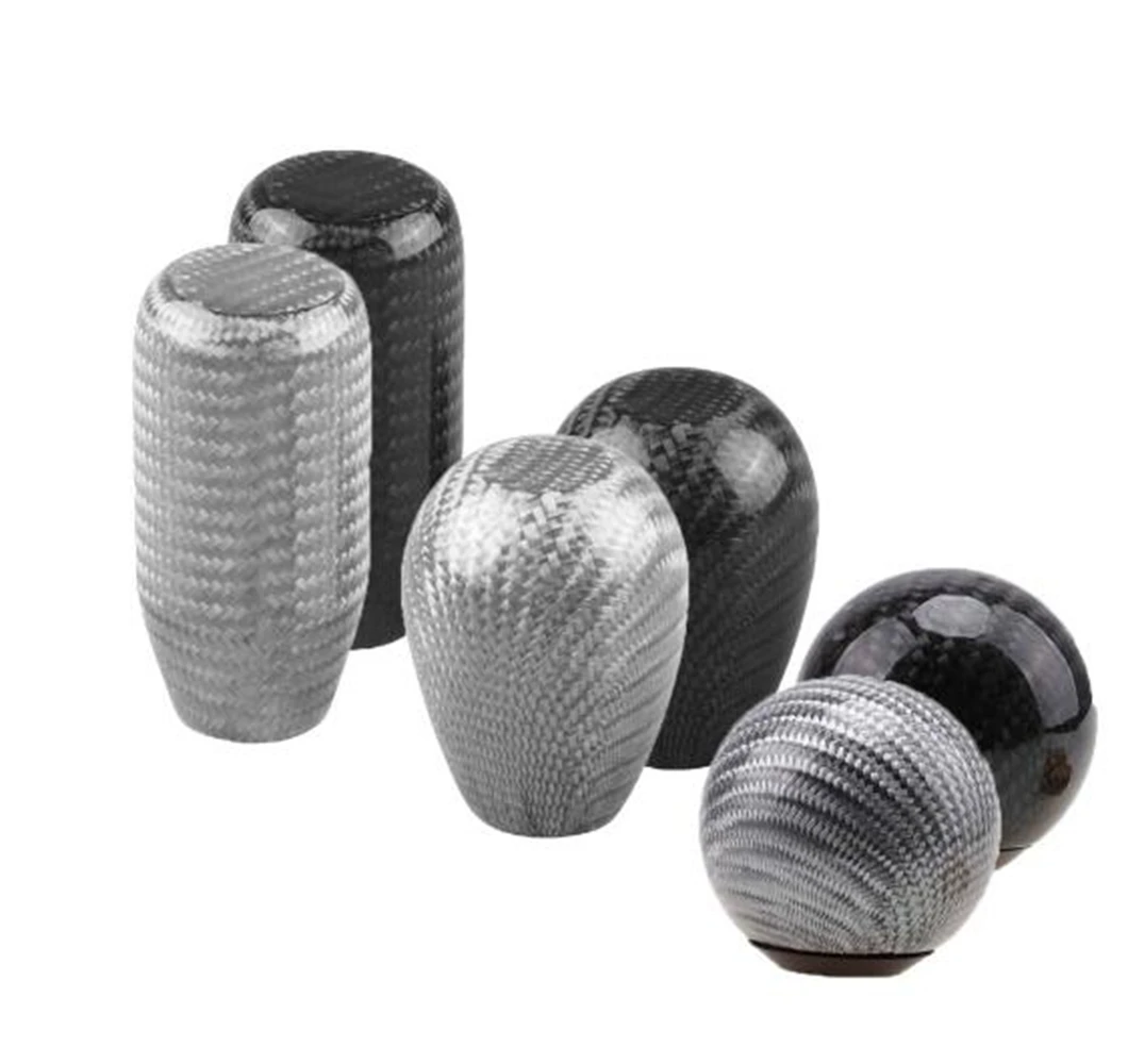 

Универсальная автомобильная ручка переключения передач из углеродного волокна, автомобильная ручка переключения передач, рычаг переключения передач, круглая шаровая форма, подходит для Honda Toyota Nissan