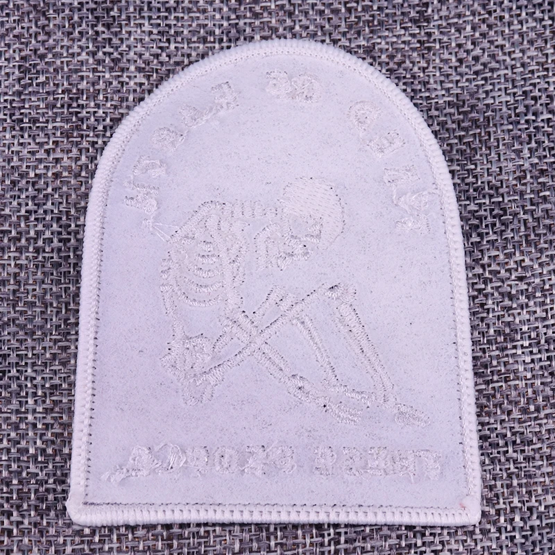 Tired of earth patch skeleton bones embroidered badge Life Club jewelry black white horror art accessory Halloween gift