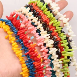Natural Coral Bead Irregural Shape Loose Coral Bead for Making Jewelry Necklace Accessories Size 3-6x5-10mm Length 38cm