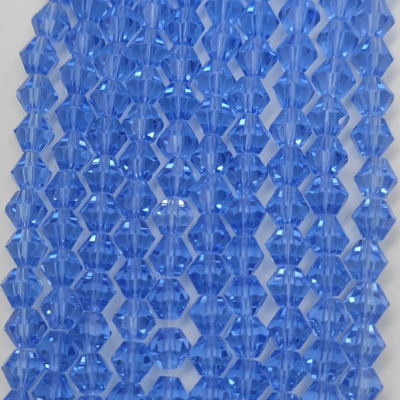 Cuentas de cristal bicono facetado, espaciador suelto de cristal checo para la fabricación de joyas, pulsera DIY, accesorios de collar, 3, 4, 6mm
