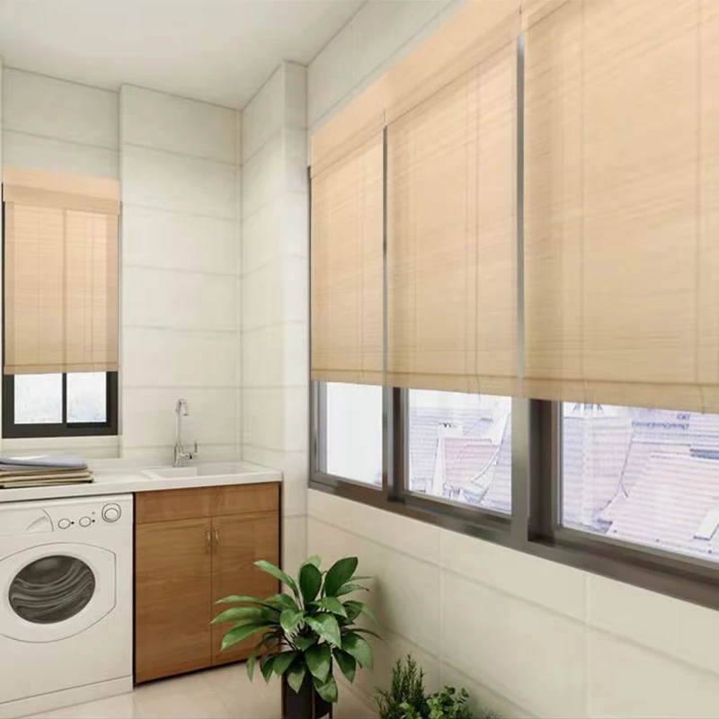 Retro Style Custom Bamboo Curtains Balcony Louver Shading for Factory Price