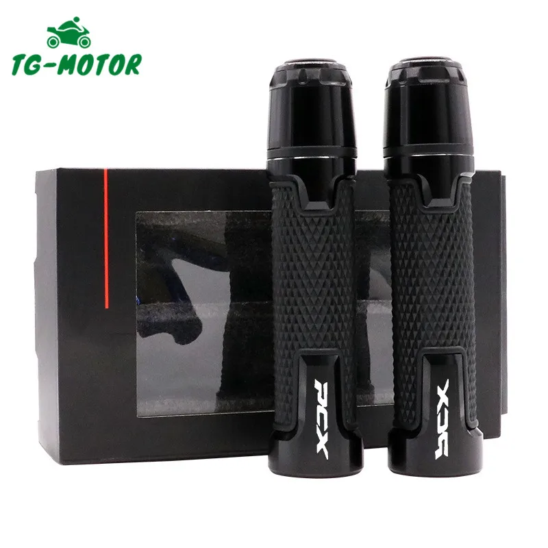 TG-Motor New For PCX logo 22mm 7/8'' Motorcycle PCX125 PCX160 Handlebar Handle Grips Ends For Honda PCX 125 160 2021 Accessories