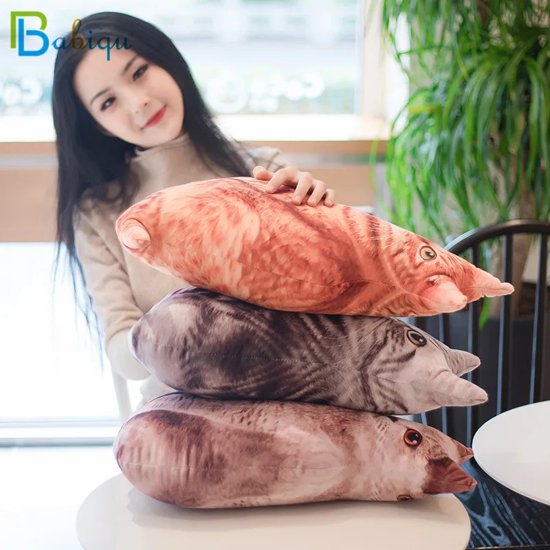 1pc 50cm Simulation Plush Cat Sleeping Pillows Soft Stuffed Animals Cushion Sofa Decor Cartoon Plush Toys for Children Kids Gift