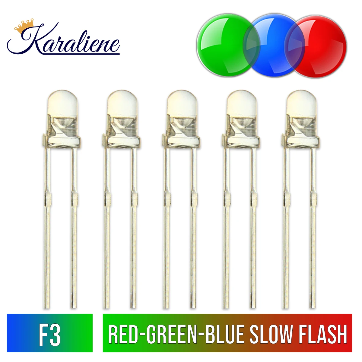 10pcs/LOT F3-F5 (3mm-5mm) FLASHING LED 2PIN Light Emitting Diode