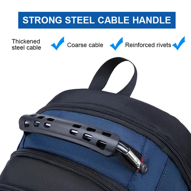 Anti-ladro moda uomo zaino multifunzionale impermeabile borsa per Laptop da 17.3 pollici uomo ricarica USB zaini da viaggio maschio Mochila