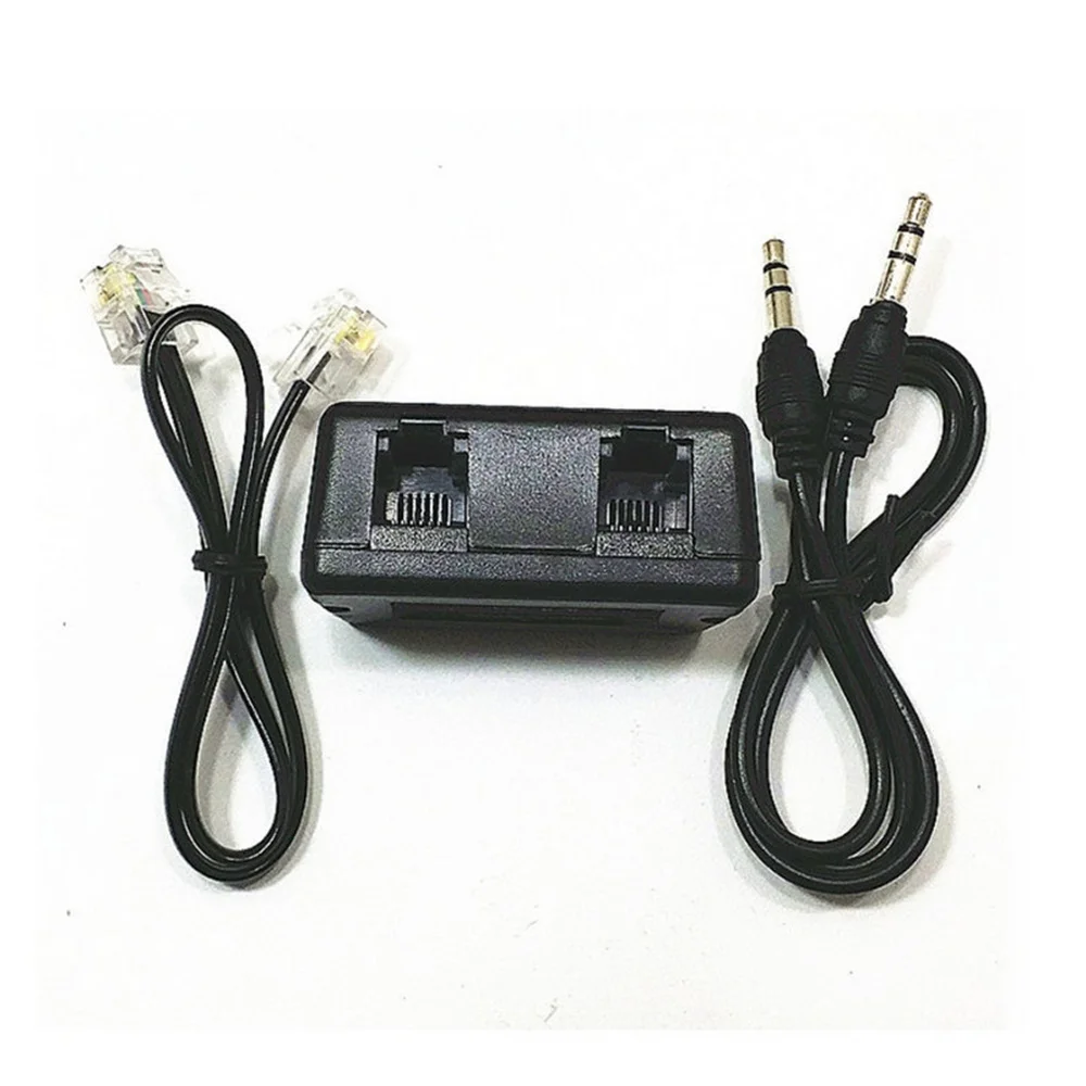 Telephone Adapter For Digital Voice Recorder Telephone Line Audio Cable Line-in Cable Support 3.5mm MIC Interface