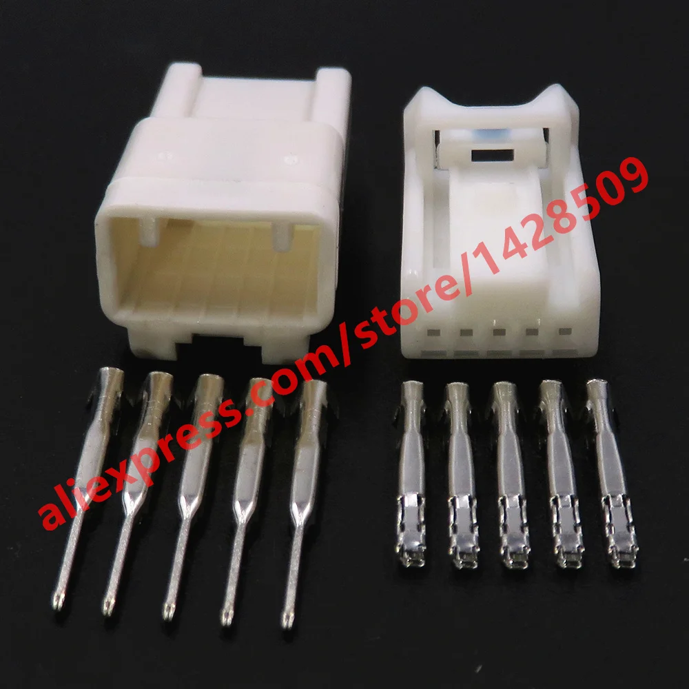 1Set 5 Pin 6098-3810 6098-3802 0.7 Series Car Headlight Brightness Height Adjustment Wiring Connector 90980-12365 90980-12366