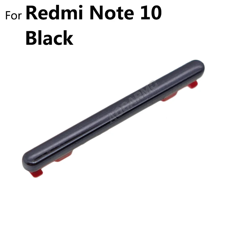 Aocarmo For Xiaomi Redmi Note 10 / Note10 Pro Power On Off Button + Volume Up Down Buttons Side Switch Key Replacement Part