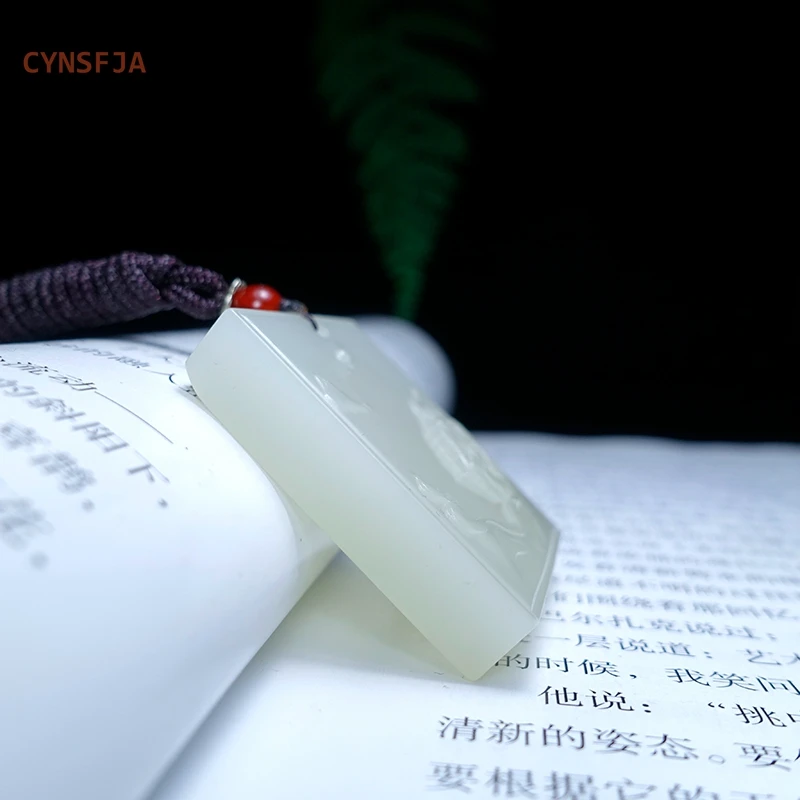 CYNSFJA New Real Rare Certified Natural Hetian Jade Nephrite Lucky Amulet Monkey King Jade Pendant High Quality Carved Best Gift