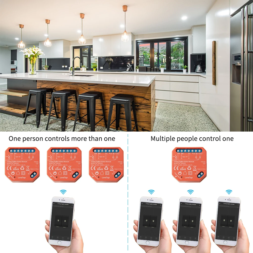 Tuya Smart Life ZigBee Switch 2 Gang Relay Module Lighting Google Home Assistant Alexa Echo App Remote Control Timer Zigbee2MQTT