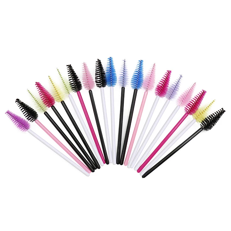 50pcs Eyelash Eyebrow Brush Water Drop Shape Nylon Eyelash Extension Applicator Lashes Makeup Brushes Beauty Tools Mascara Wand