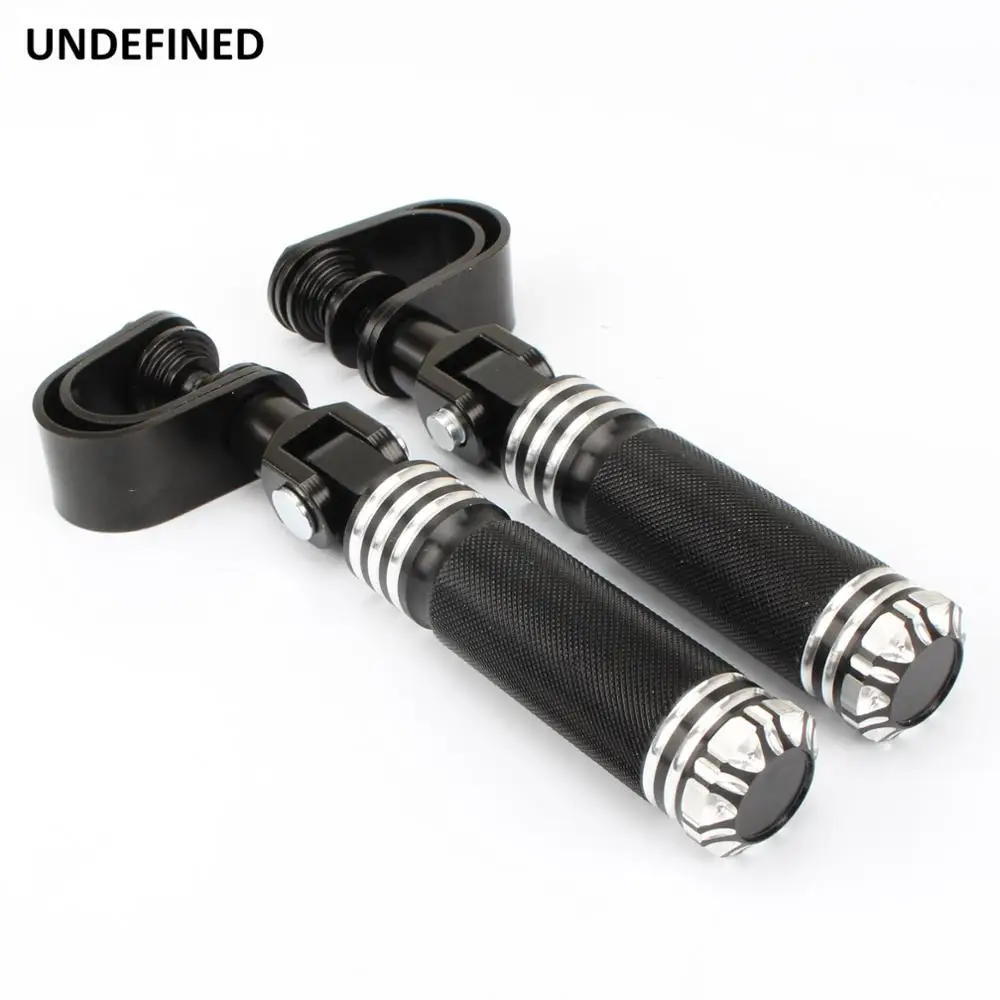 25MM 32MM Black Motorcycle Foot Peg Highway Pegs Footrests Mount Clamp Engine Guard 1 Inch 1.25