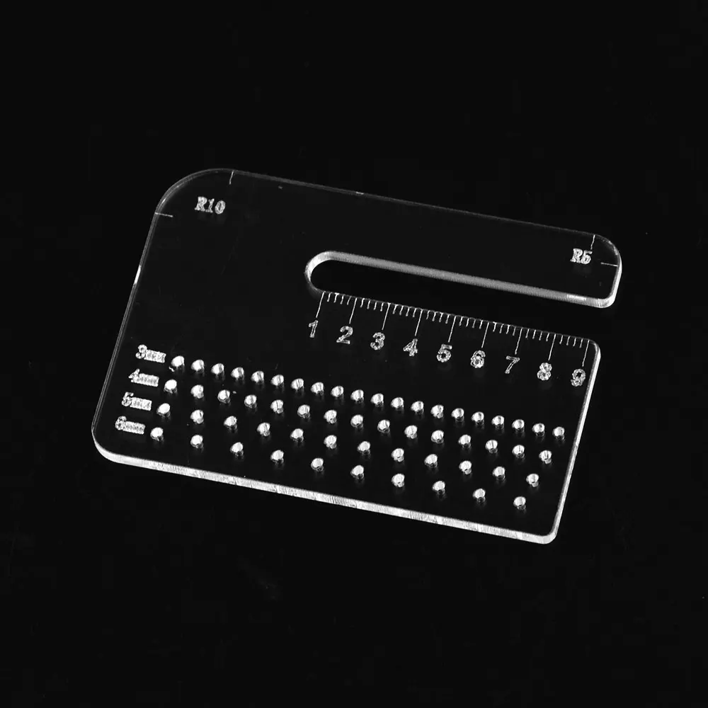 1pc With scale Acrylic Plate DIY Hand Perforated Round Stitching Punch Tools  For Helping Leather Hole Punch