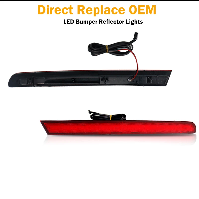 IJDM-Réflecteurs de pare-chocs arrière de voiture à LED rouge, feux de freinage arrière, antibrouillard, style européen, Ford Explorer 2011-2015, 12V