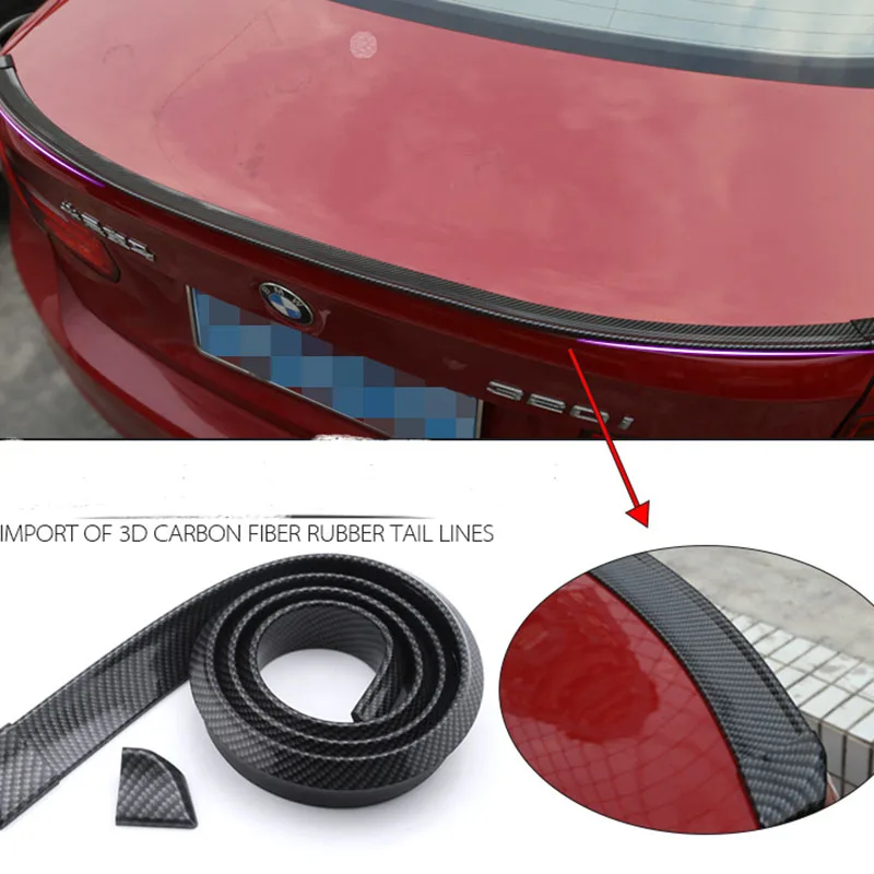 Universal Spoiler 1.5M Car-Styling 5D Carbon Fiber Spoiler DIY Refit Spoiler For Chrysler Sebring Voyager Crossfire PT Cruiser