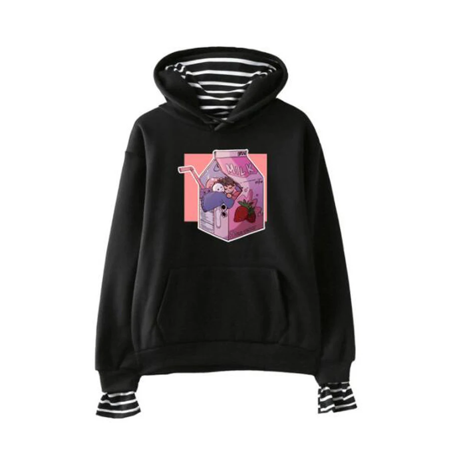 GeorgeNotFound Merch Hoodies Women Men Fake Two Piece Hooded Sweatshirt Harajuku Streetwear Hip Hop Pullover Clothes Sudadera