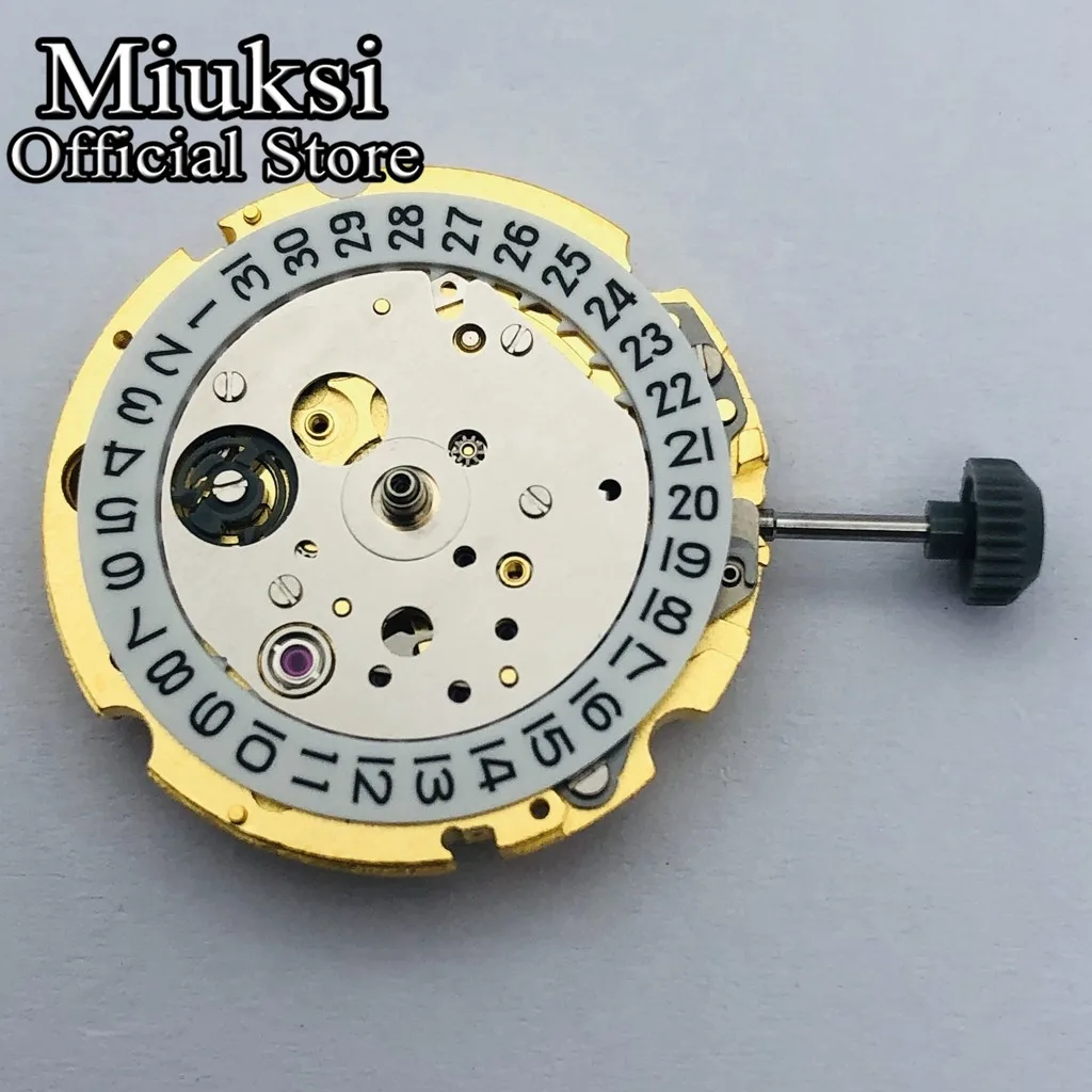 Zupełnie nowe, oryginalne złoto Miyota 8215 21 klejnotów, automatyczne mechaniczne mechanizmy z datownikiem