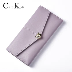 NEW Ladies long wallet ultra-thin Korean version of the small fresh three-fold wallet multi-function mobile phone bag