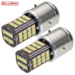 2Pcs BA21D 56 SMD 2835 LED Motorcycle Bulb Headlight High Low Light Car Auto Motorbike Moped Scooter White Lamp 6000K 6V 12V DC