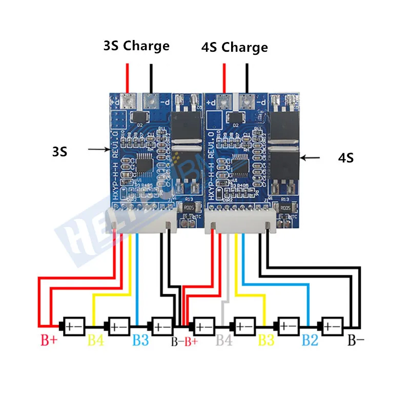 Зарядное устройство для автомобиля, зарядка bms 3S, Φ 7A 14A 18650 BMS, защитная плата для литий-ионного/Lifepo4 аккумулятора