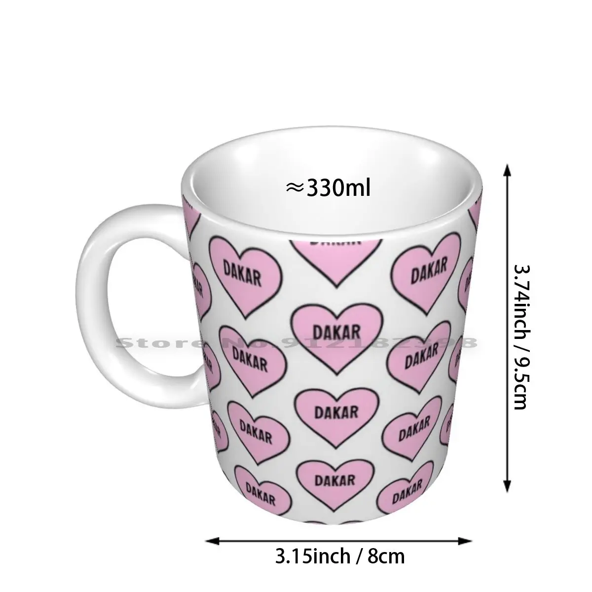 I Love Cute Light Pink Heart Shape City Lover Valentine Gift Ceramic Mugs Coffee Cups Milk Tea Mug City Resident Lover City