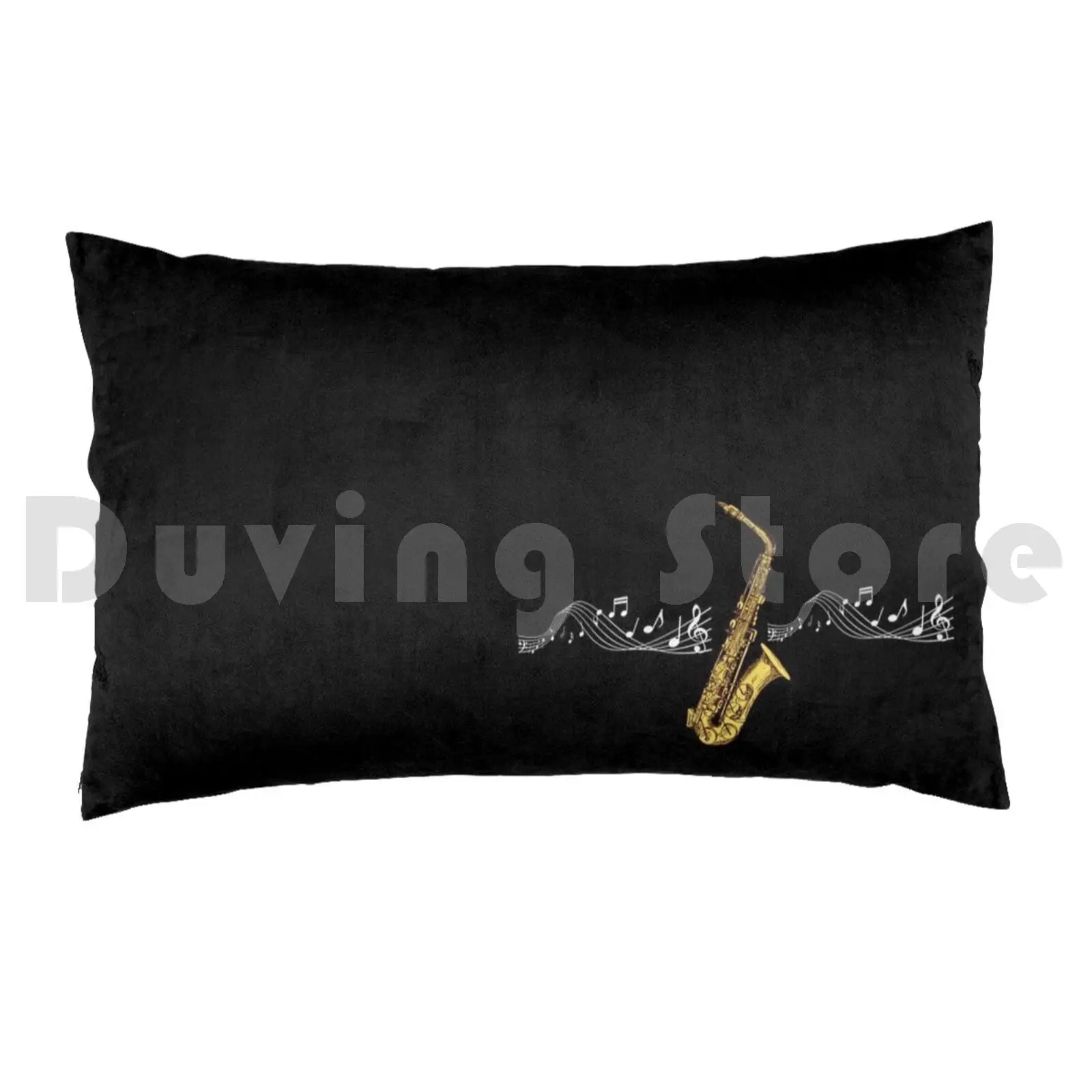 Saxophone With Music Notes | Sax | Music Lover Pillow case 1248 Saxophone Sax Saxophonist