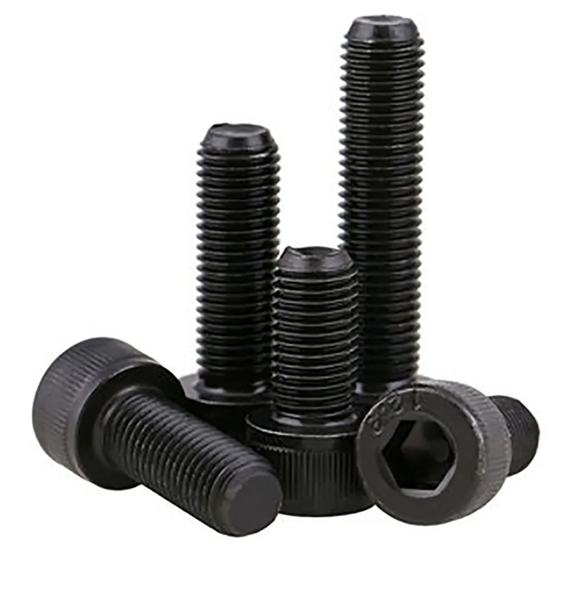 1Pcs M12-M20 Pitch 1.5mm Black Fine Thread Hex Hexagon Socket Head Cap Screws DIN912 Grade 12.9 Carbon Steel Allen Bolts