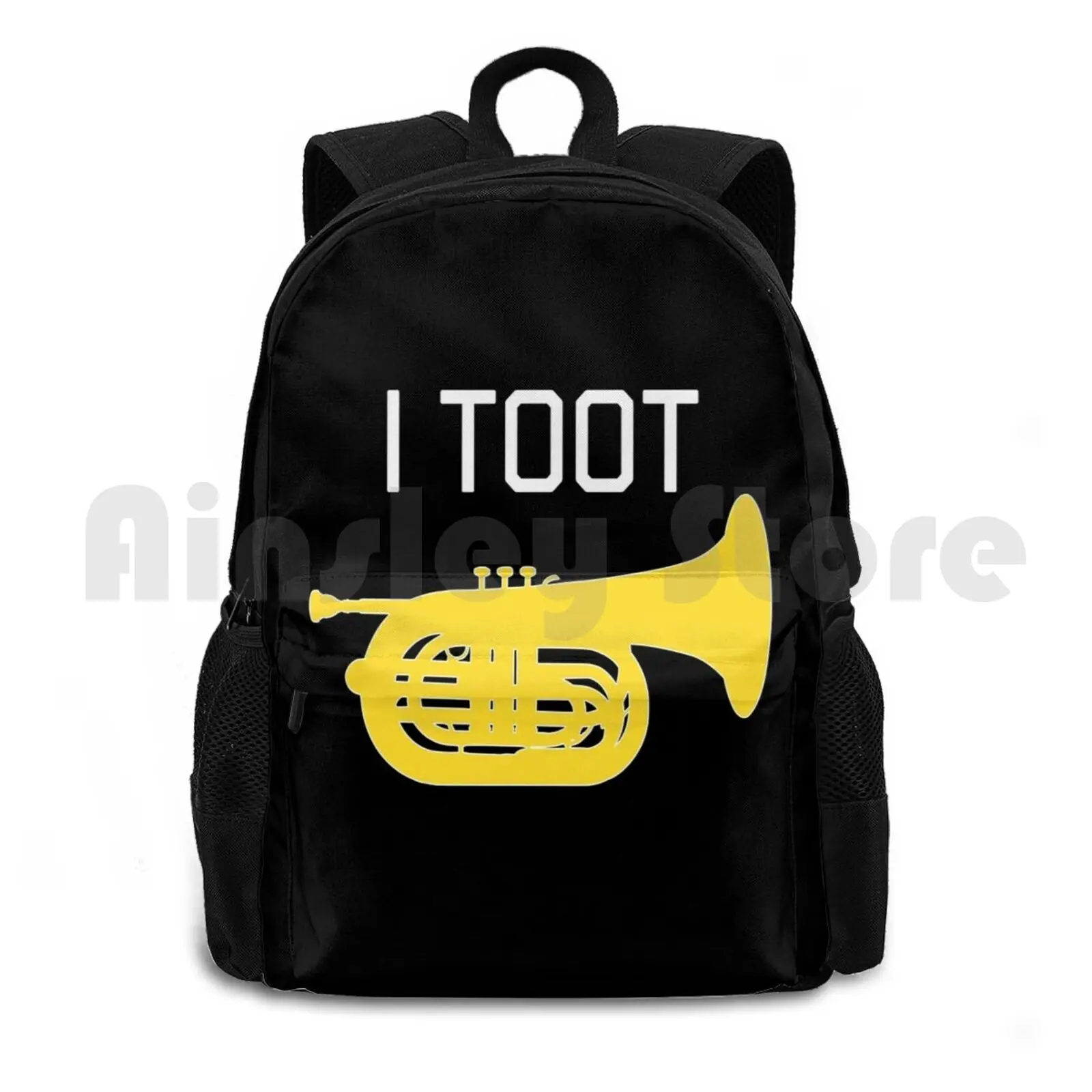 I Toot-Funny Marching Baritone Gift , Marching Band , Concert Band Outdoor Hiking Backpack Waterproof Camping Travel Marching