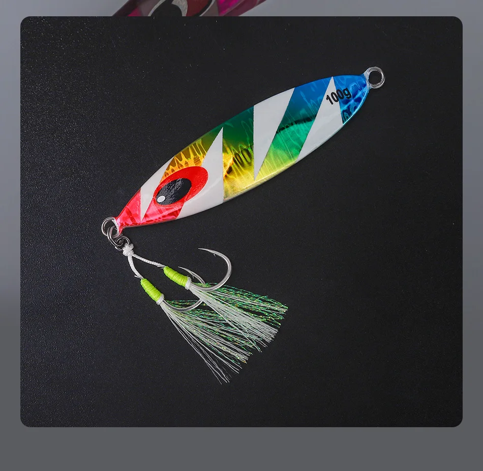 NOEBY Leuchtender Slow-Pitch-Jig 60-210g Metall-Jig Langsam Sinkend Salzwasser Bootsangeln Offshore-Jigging – Detail 7
