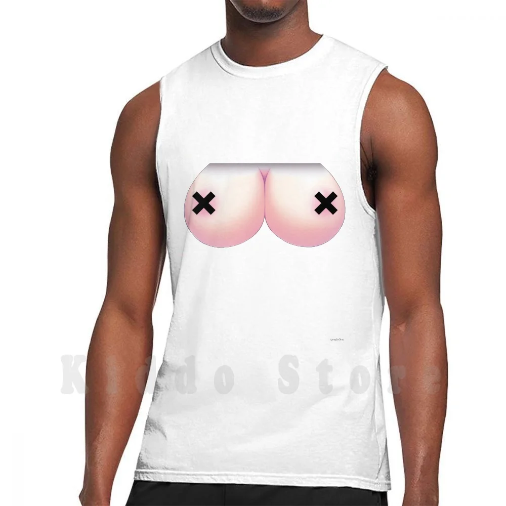 Anime Tiddies Tank Tops Vest 100% Cotton Anime Tiddies Anime Tiddies Titties Tits Hentai Meme Memes Aesthetic