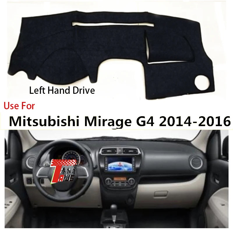 TAIJS Factory Simple Sport 3Colors Pokrowiec na deskę rozdzielczą z włókna poliestrowego do Mitsubishi Mirage G4 2014 2015 2016 z kierownicą po lewej stronie