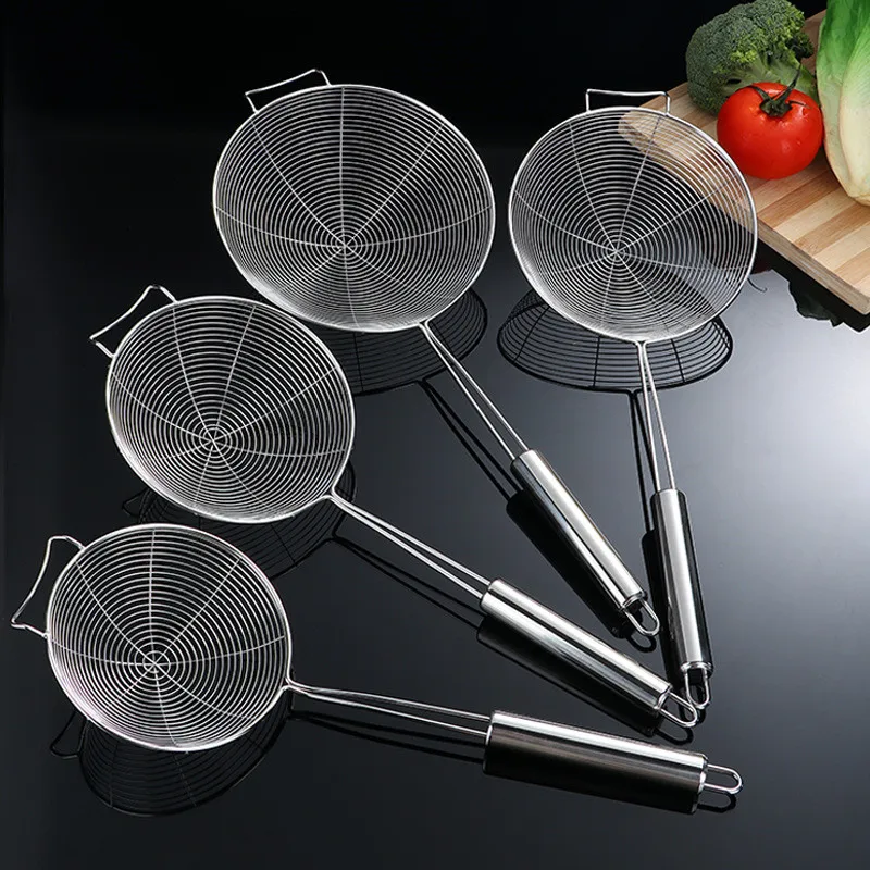 

Long Handle Stainless Steel Oil Filter Colander Hot Pot Food Mesh Strainers Skimmer Cooking Utensils Kitchen Accessories