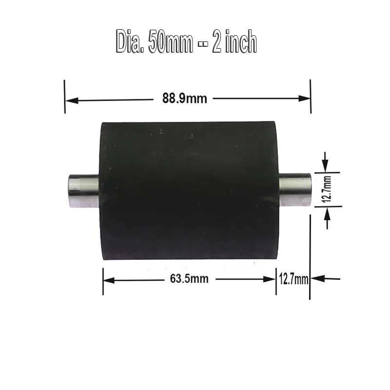 1 Stuk Dia. 1/2 " - 2" Kleine Rubberen Rol Met As Kinfe Slijpcontactwiel - afbeelding 1