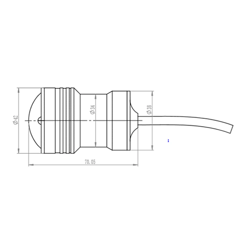 Lámpara de luz LED ROV 300m de profundidad, 20W, Robot submarino, 2200 lúmenes, modo PWM, 12-28V, piezas para vehículo operado por AUV RC, 1 ud.