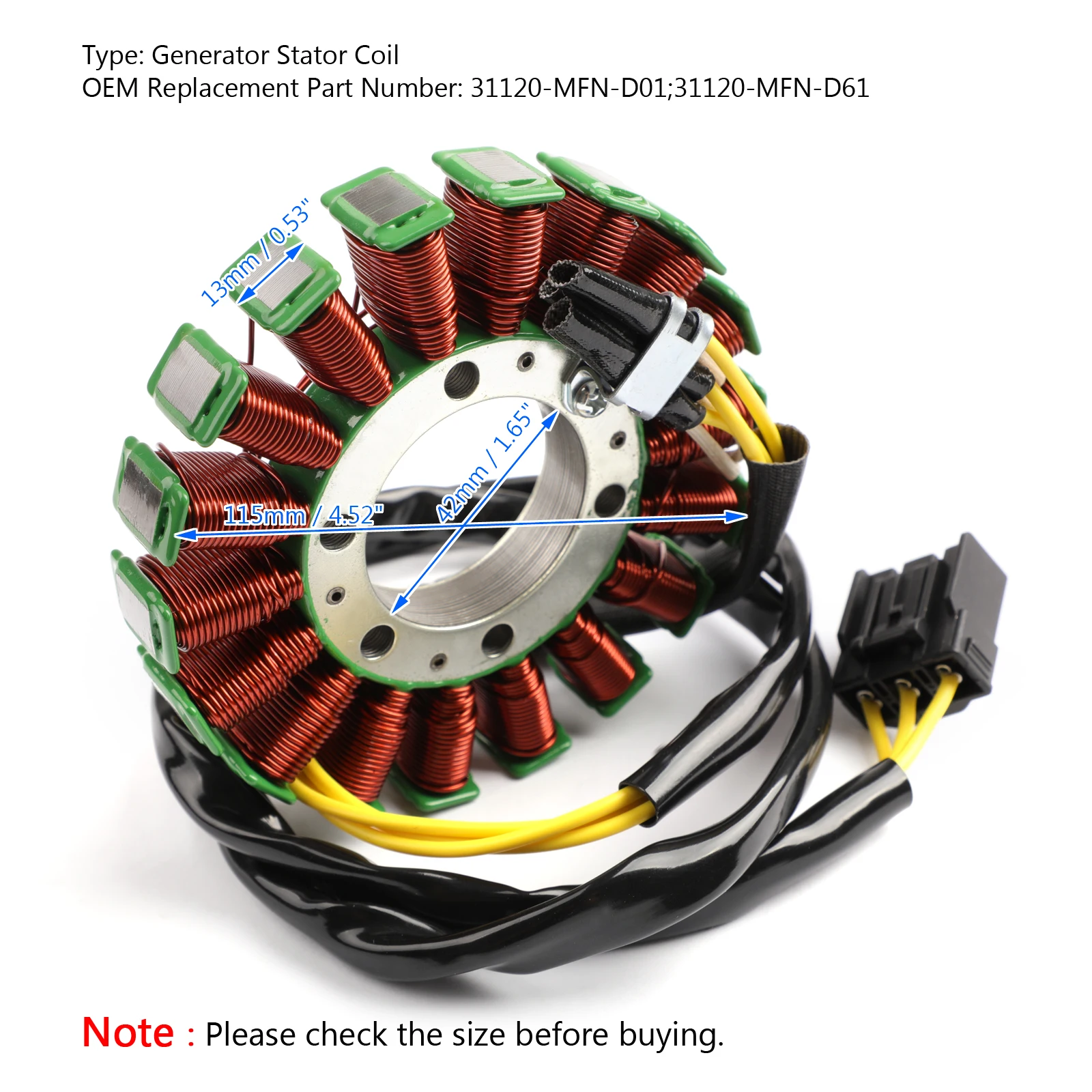 

Topteng Magneto Generator Engine Stator Coil For Honda CB1000 CB1000R CB 1000 2009-2016 Scooter Motor 31120-MFN-D01